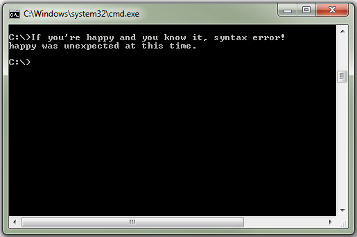 Windows 7 is unhappy?