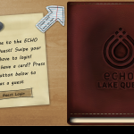 ECHO - Lake Quest includes a variety of games, trivia, and educational material for guests at the ECHO Lake Aquarium
